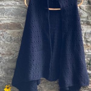 Hand knitted shawl collar shrug (Code-UW163P1513F)