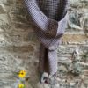 Hand woven muffler with houndstooth design for men (Code-UM204PC100F)