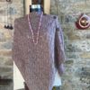 Hand knitted side button poncho (Code-UW247P1509F)