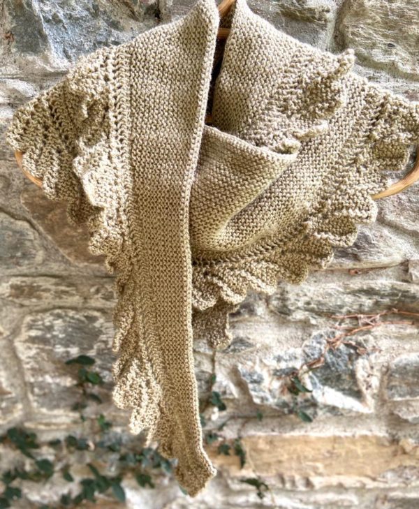 Hand knitted fringe printed Cowl (Code-UW253N120F)