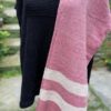 Handwoven woolen stole with side border (Code-UW198PLPF)