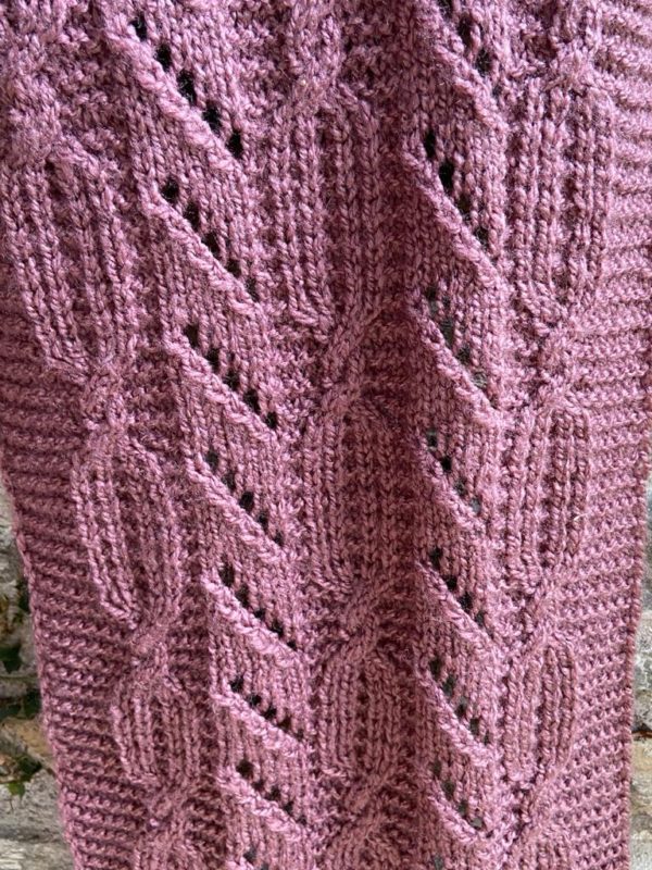 Hand Knitted muffler multi cable without tassels (Code -UW193N047F)