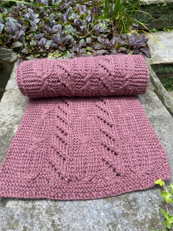 Hand Knitted muffler multi cable without tassels (Code -UW193N047F)