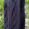Hand knitted full sleeves cable panel round neck cardigan (Code - UM143N015)