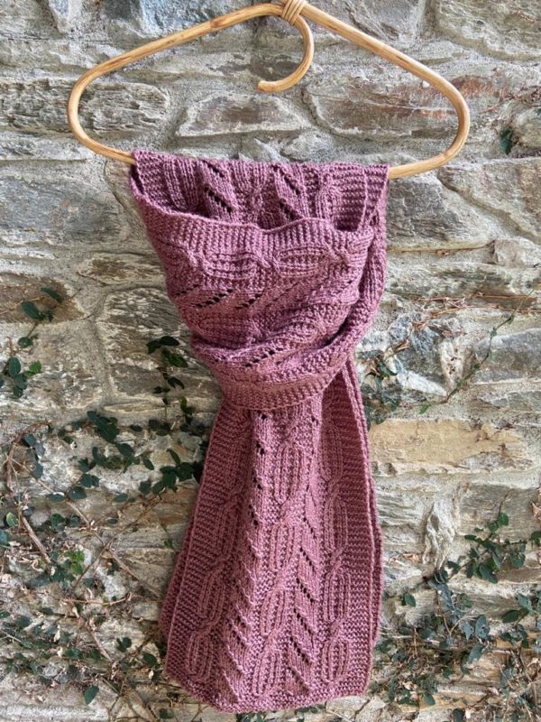 Hand Knitted muffler multi cable without tassels (Code -UW193N047F)