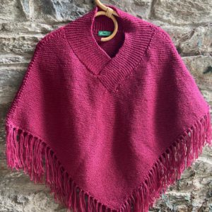 Hand knitted free size poncho (Code-UW232N076F)