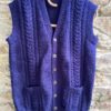 Hand knitted sleeveless cardigan V neck ( Code - UM151N018)