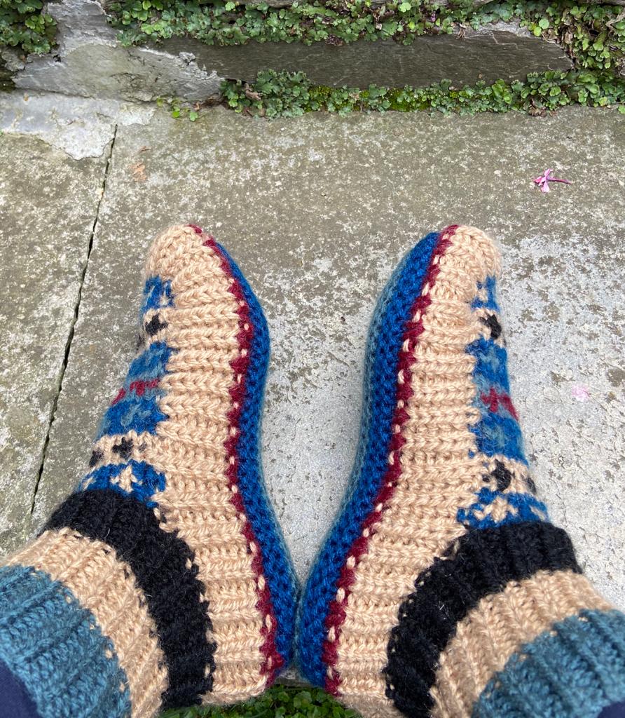 Cejoli Cuffed Knit Slipper Socks