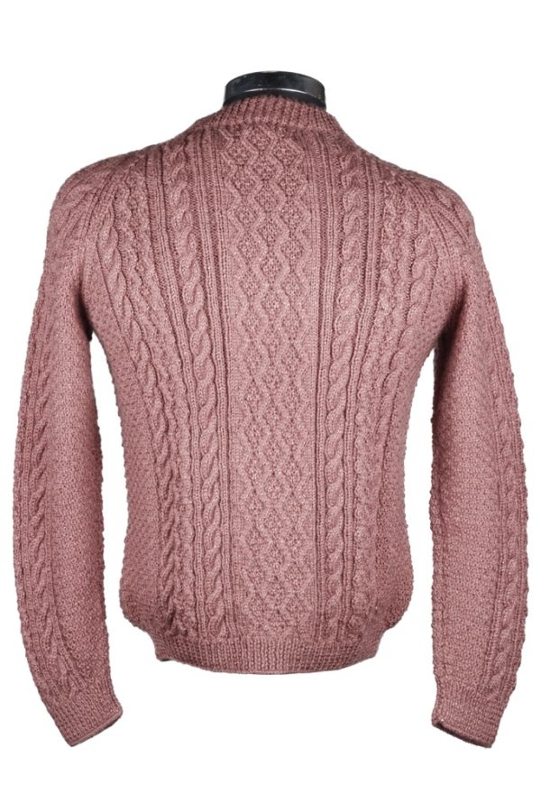 Round Neck Pullover - Aran Pattern - Raglan Full Sleeve (Code-UM58N047)