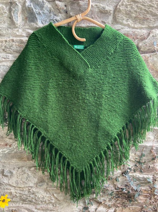 Hand knitted free size poncho (Code-UW232N023F)