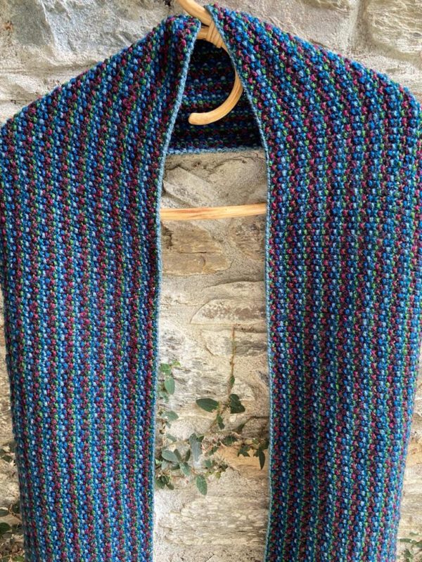 Hand Knitted Muffler with Multi Color Stripes (Code - UW191NC30F)