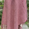 Handwoven woolen houndstooth shawl(Code-UW200NC104F)