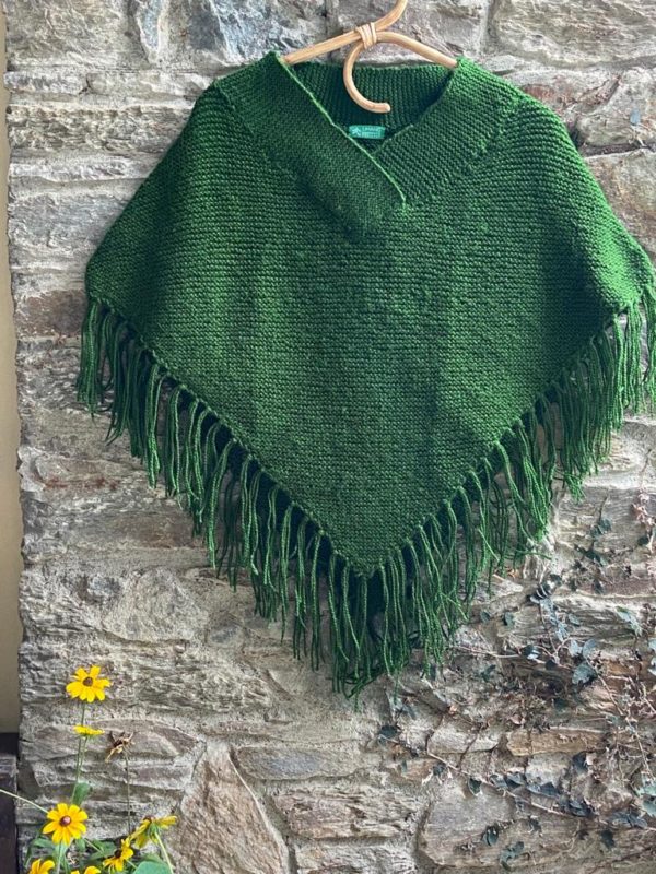 Hand knitted free size poncho (Code-UW232N023F)