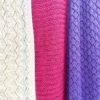 Hand knitted woolen stole - purple (Code- UW170N182F)