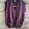 Hand knitted sleeveless cardigan V neck (Code - UM159N040)