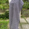 Handwoven woolen houndstooth shawl (Code-UW200NC105F)