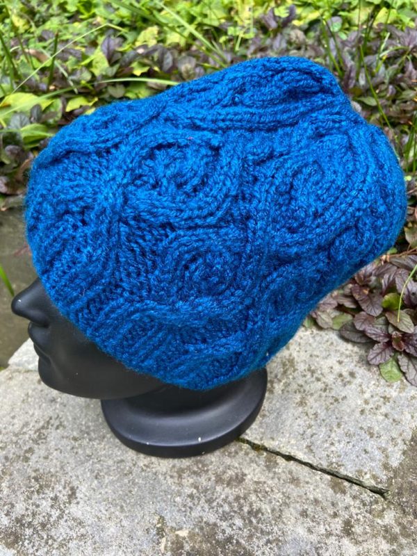 Hand knitted Cable Design Cap (Code-UW220N183F)