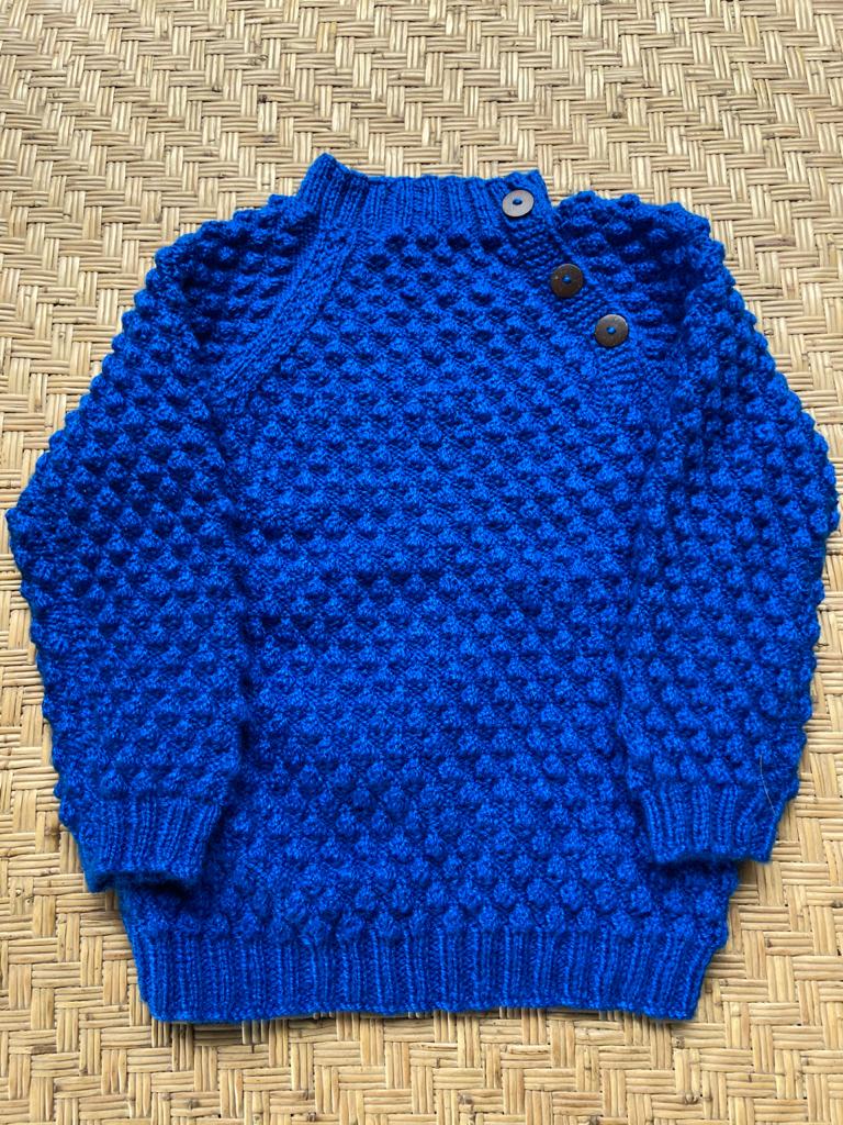 Hand knitted pullover with Grapes design for boys and girls 4 6 years Code UK57N019