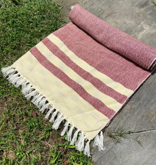 Handwoven two color floor mat (Code-UU246NC120)