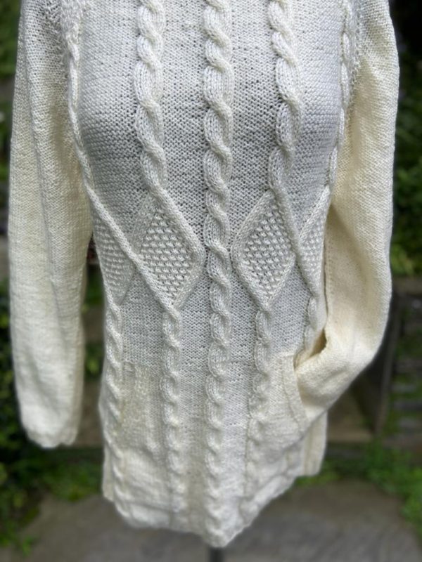 Hand knitted full sleeves pullover with aran cable design (Code - UW84N024 )