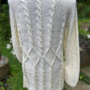 Hand knitted full sleeves pullover with aran cable design (Code - UW84N024 )