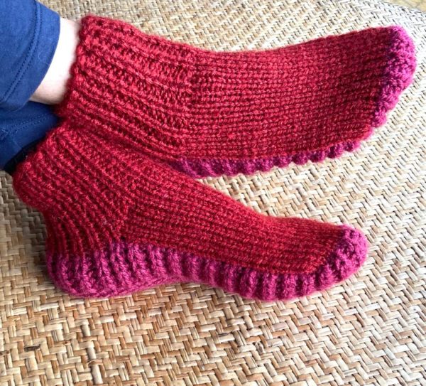 Hand knitted Chunky Slipper Socks(Code-UW240NC68)