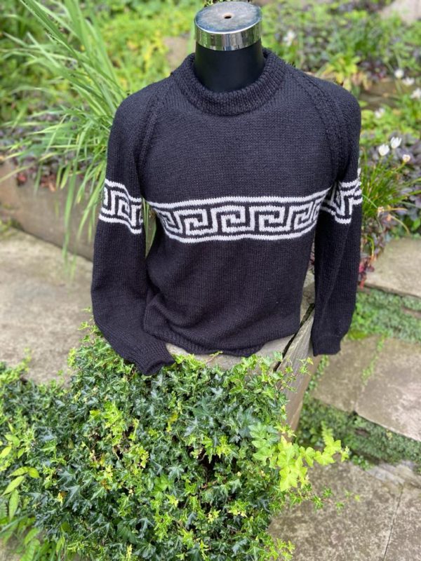 Hand knitted full sleeves pullover with round neck (Code - UM26NC07)