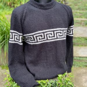 Hand knitted full sleeves pullover with round neck (Code - UM26NC07)