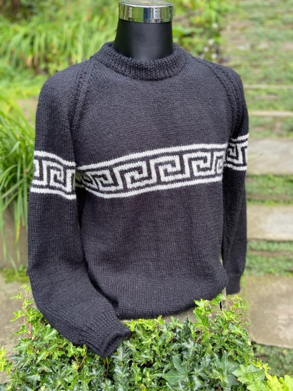 Hand knitted full sleeves pullover with round neck (Code - UM26NC07)