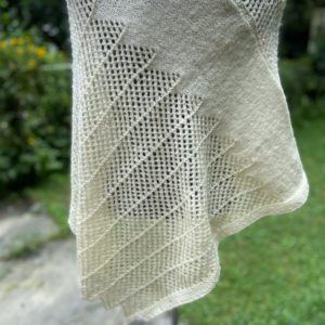 Hand knitted poncho with side net design (Code-UW235N024F)