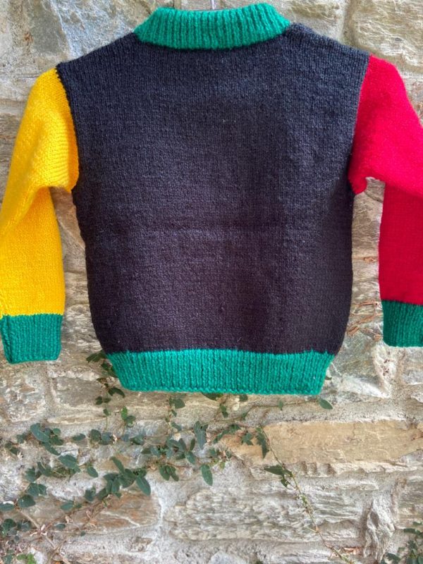 Hand-knitted bold colourful pullover for boys - 2 to 4 years (Code - UB10NC18)