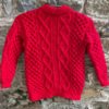 Hand-knitted open chain cardigan for boys of 4 to 6 years (Code - UB56N211)