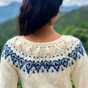 Hand knitted round neck pullover (Code - UW105NC85 )