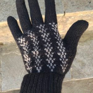 Gloves - Black & White (Code-UW228N015VF)